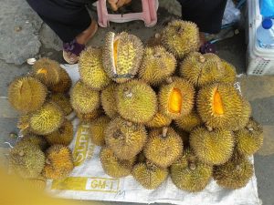 Buah Lai (Durian hutan yang berwarna oranye), konon katanya rendah kolesterol.